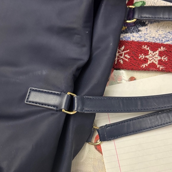 Tory Burch Navy Blue Tote Bag - Picture 10 of 16